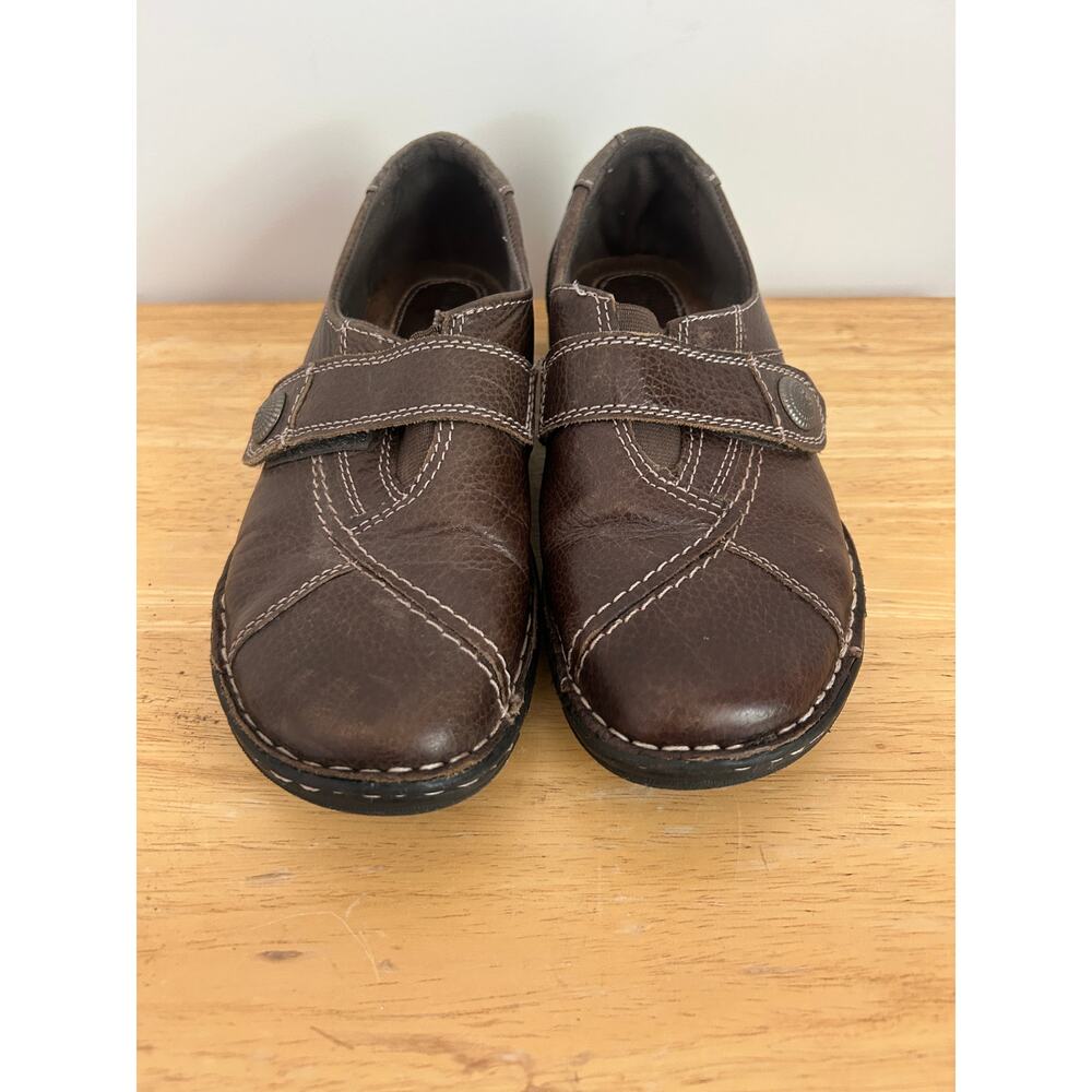 Earth Origins Evelyn Brown Leather Strap Loafers Women’s Size 8 - Picture 4 of 9